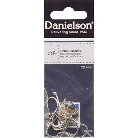 Bear Paw O'Shaughnessy Nickel Nylawire Snelled Hook, Sz 30, 5PK NWOS-3/0
